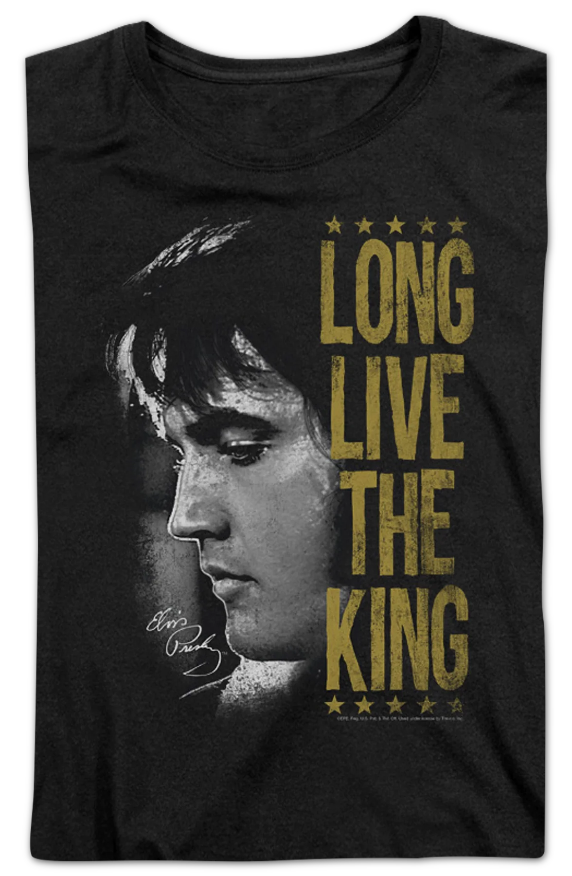 Womens Long Live The King Elvis Presley Shirt - Image 2