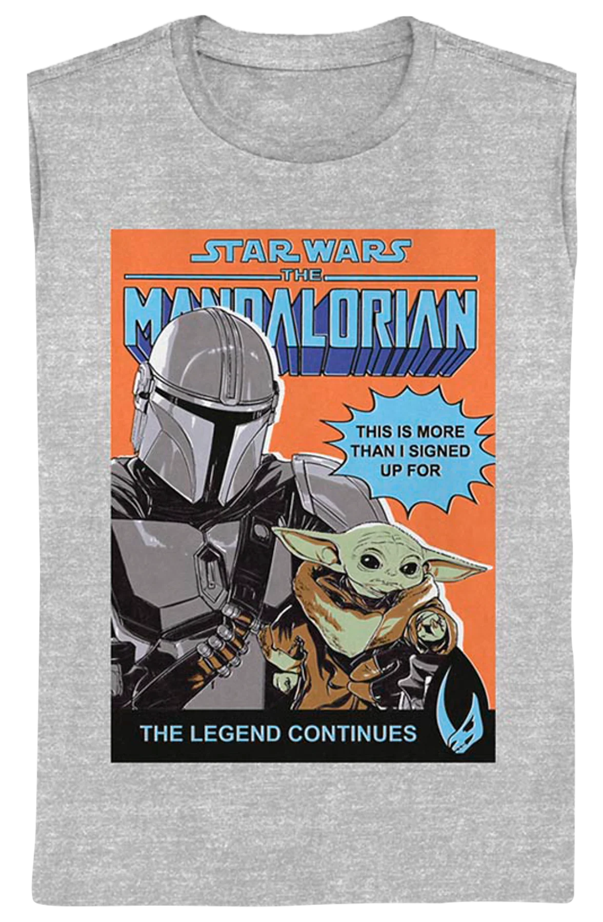 Womens Mandalorian Legend Continues Comic Book Cover Star Wars Shirt - Image 2