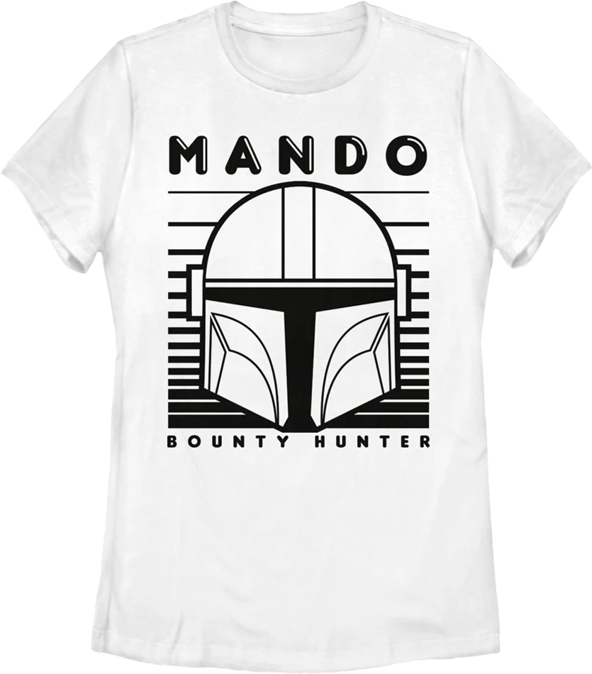 Womens Mando Helmet The Mandalorian Star Wars Shirt