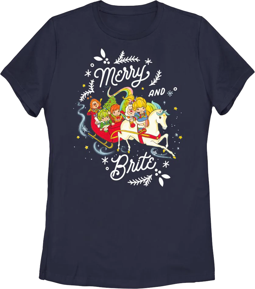 Womens Merry And Brite Rainbow Brite Shirt