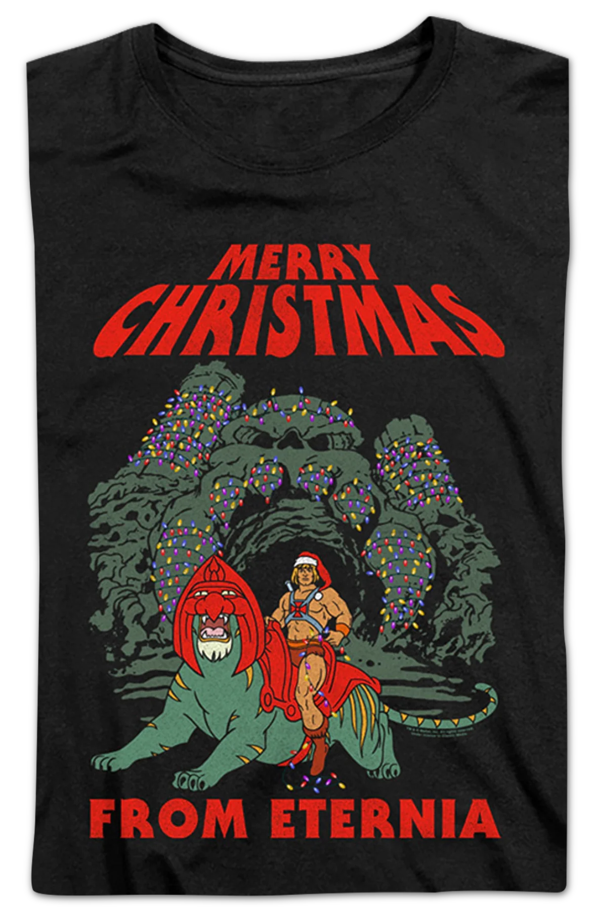 Womens Merry Christmas from Eternia Masters of the Universe Shirt - Image 2