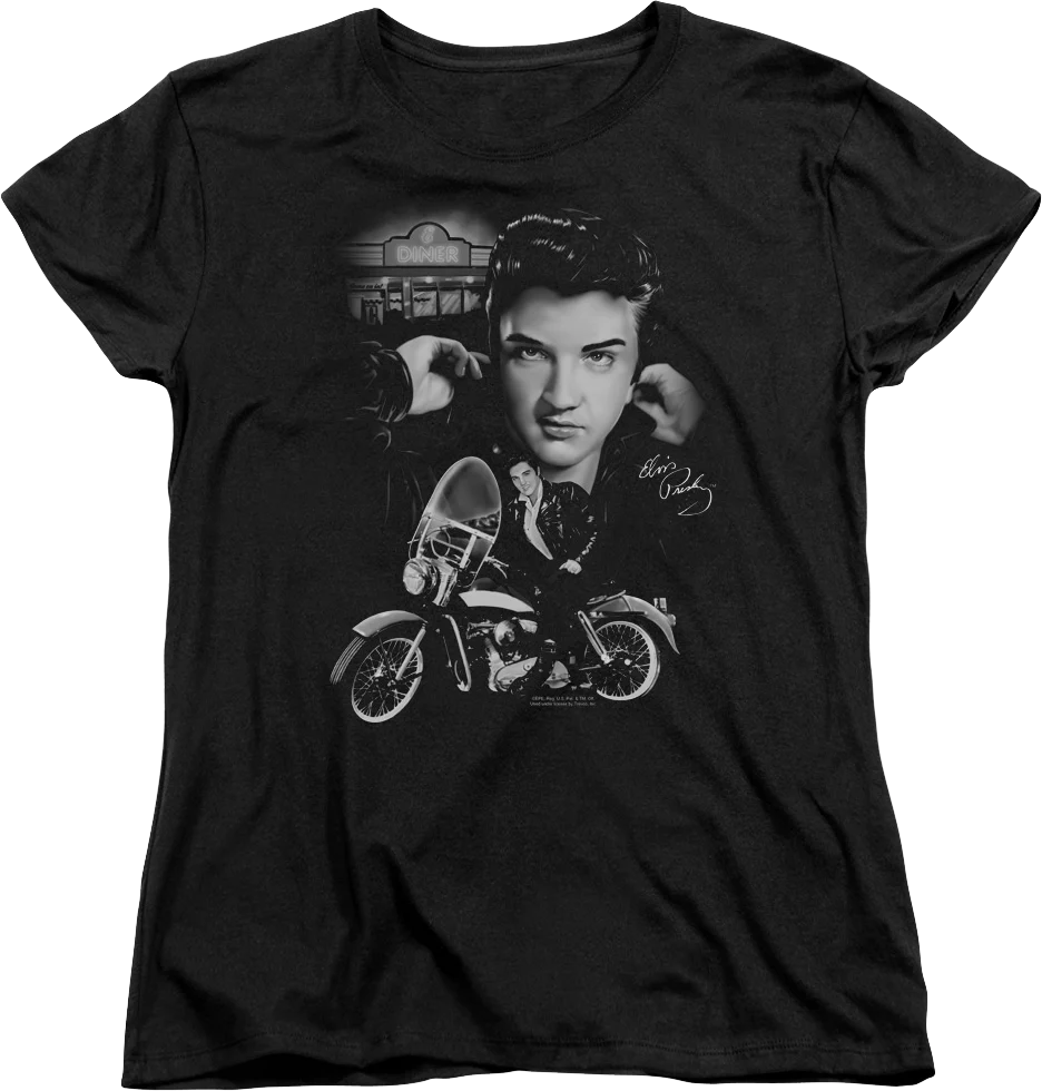 Womens Motorcycle Elvis Presley Shirt