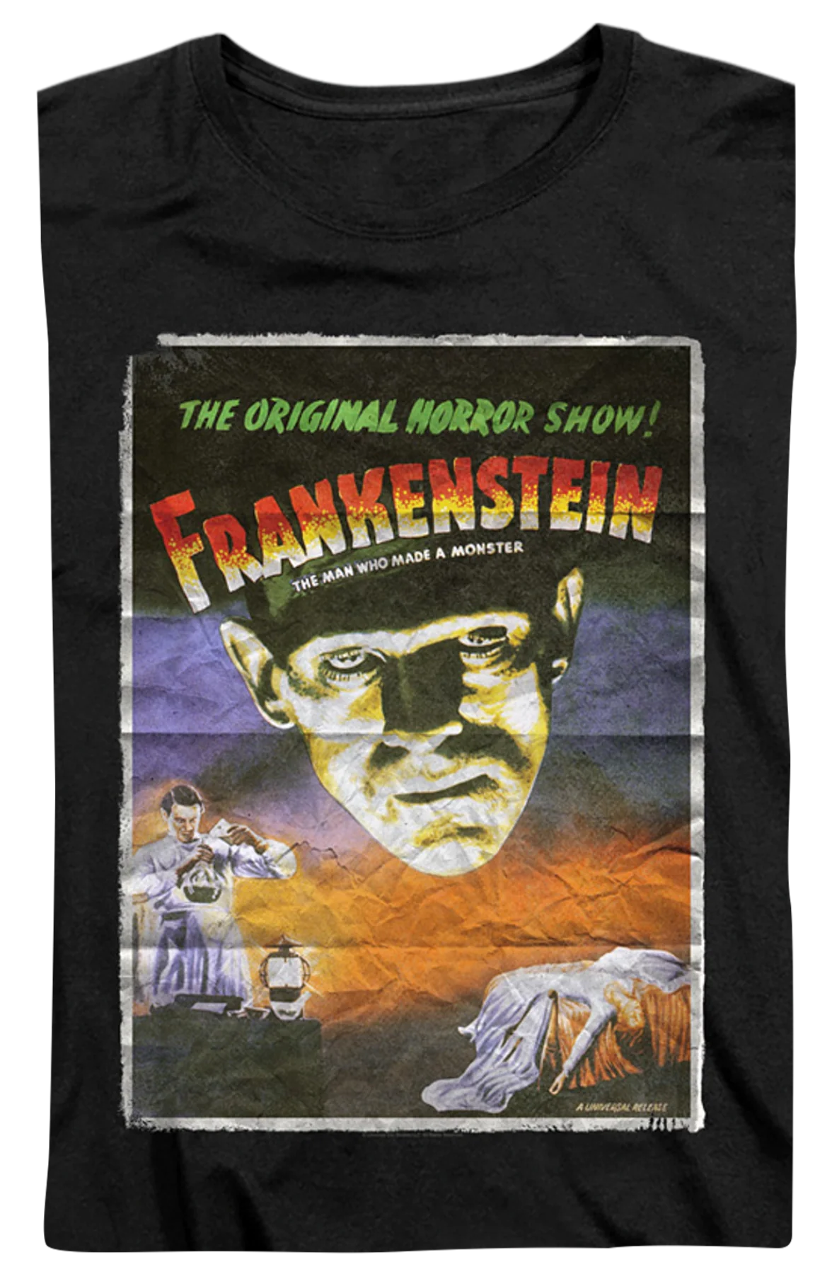 Womens Movie Poster Frankenstein Shirt - Image 2