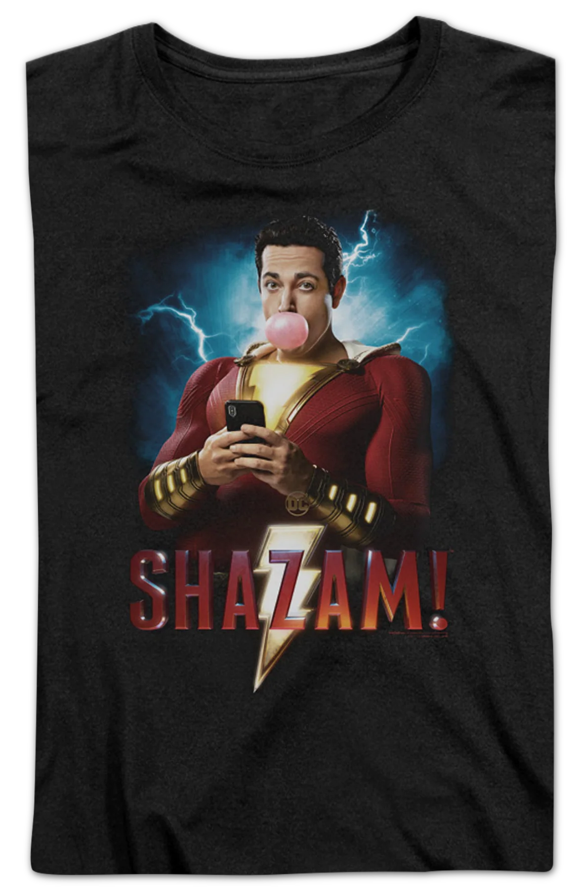 Womens Movie Poster Shazam Shirt - Image 2