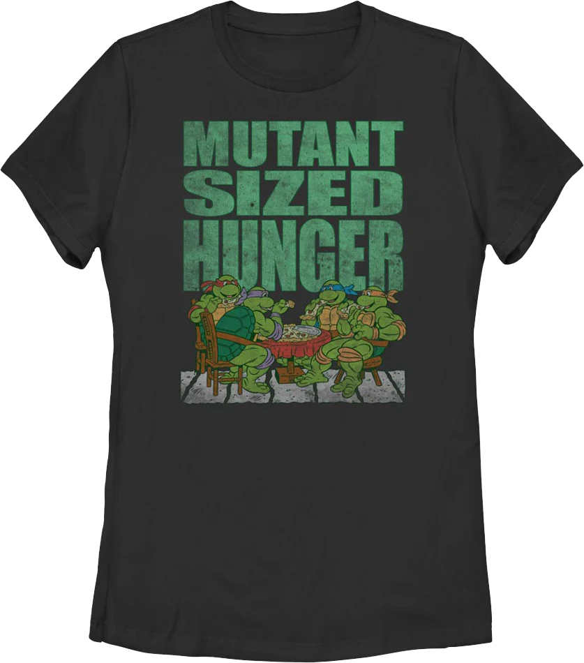 Womens Mutant Sized Hunger Teenage Mutant Ninja Turtles Shirt