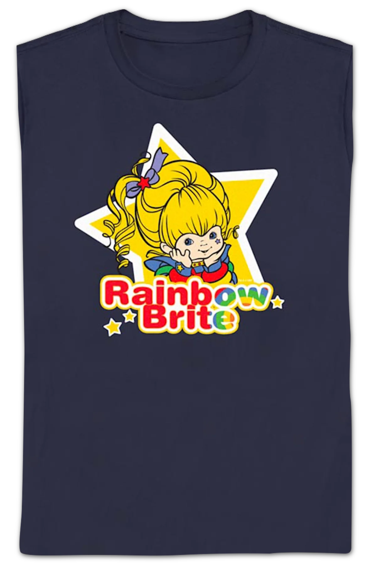 Womens Navy Rainbow Brite Shirt - Image 2