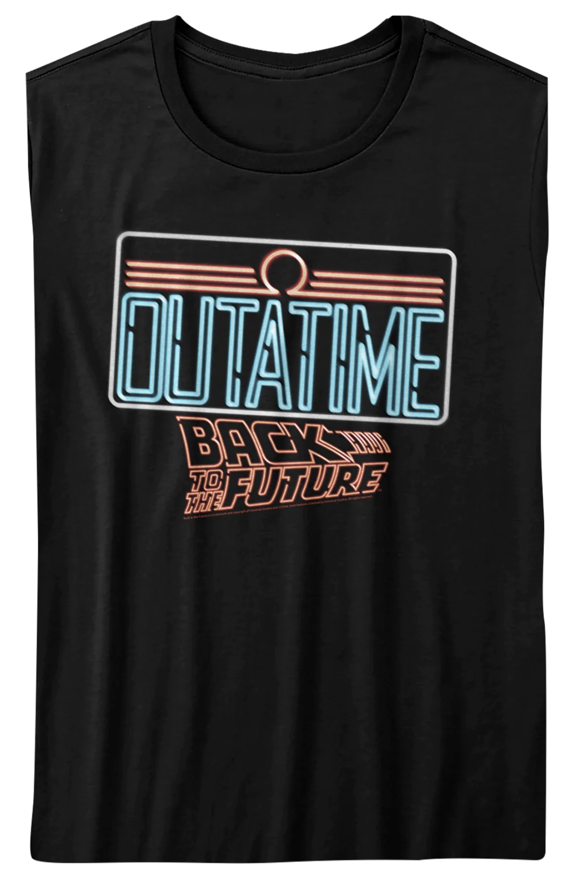 Womens Neon License Plate Back To The Future Shirt - Image 2