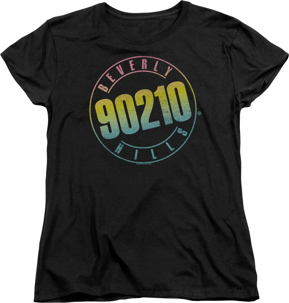Womens Neon Logo Beverly Hills 90210 Shirt