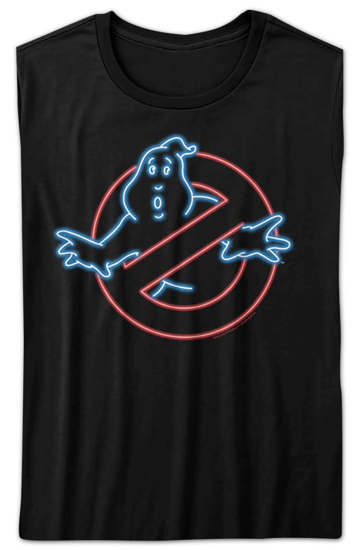 Womens Neon Logo Real Ghostbusters Shirt - Image 2