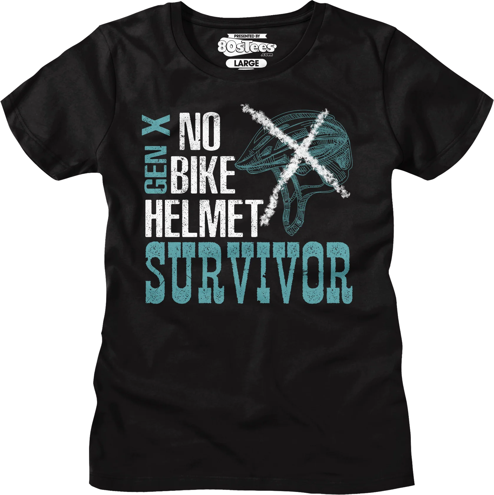 Womens No Bike Helmet Survivor Shirt