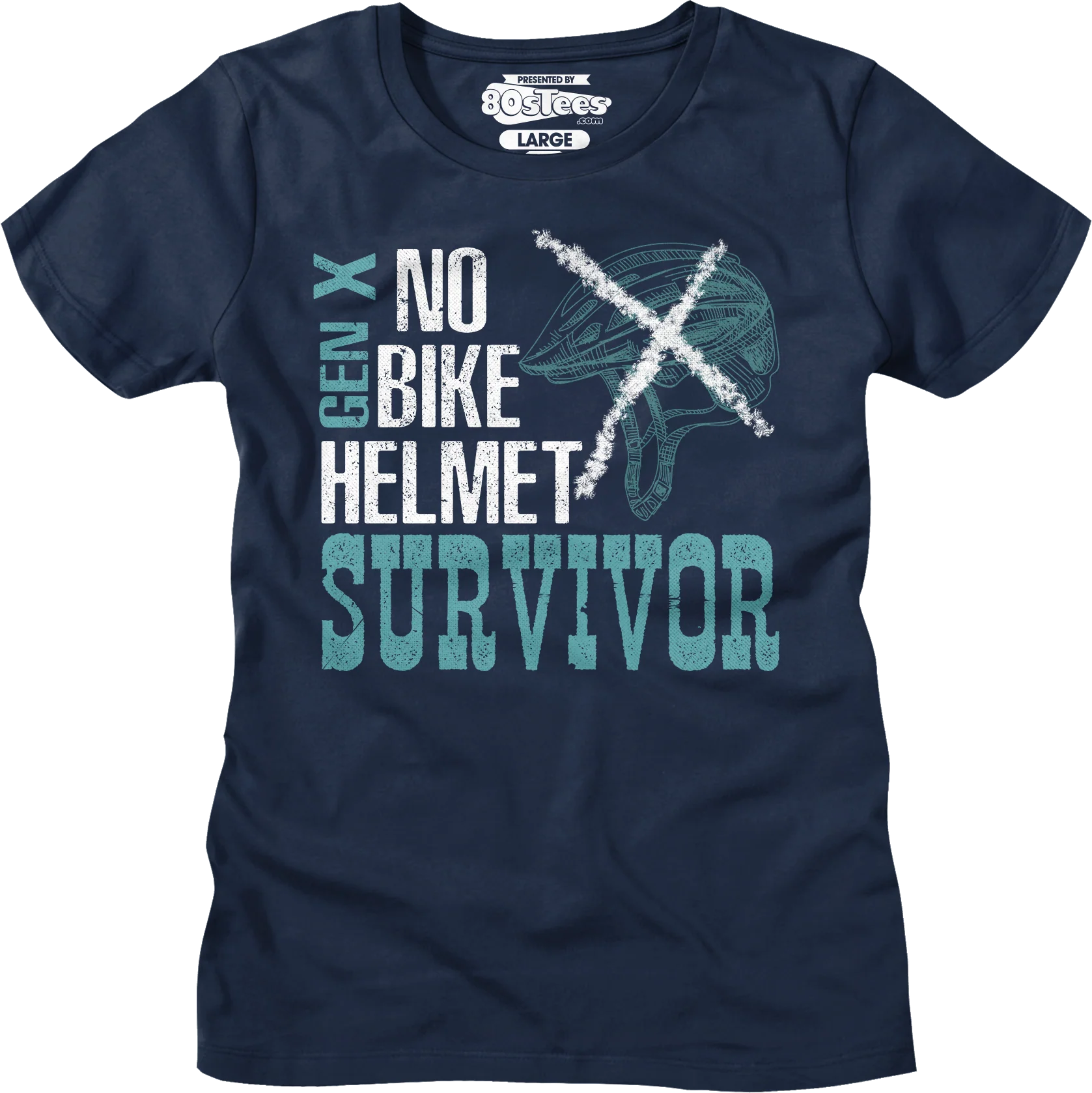 Womens No Bike Helmet Survivor Shirt - Image 3