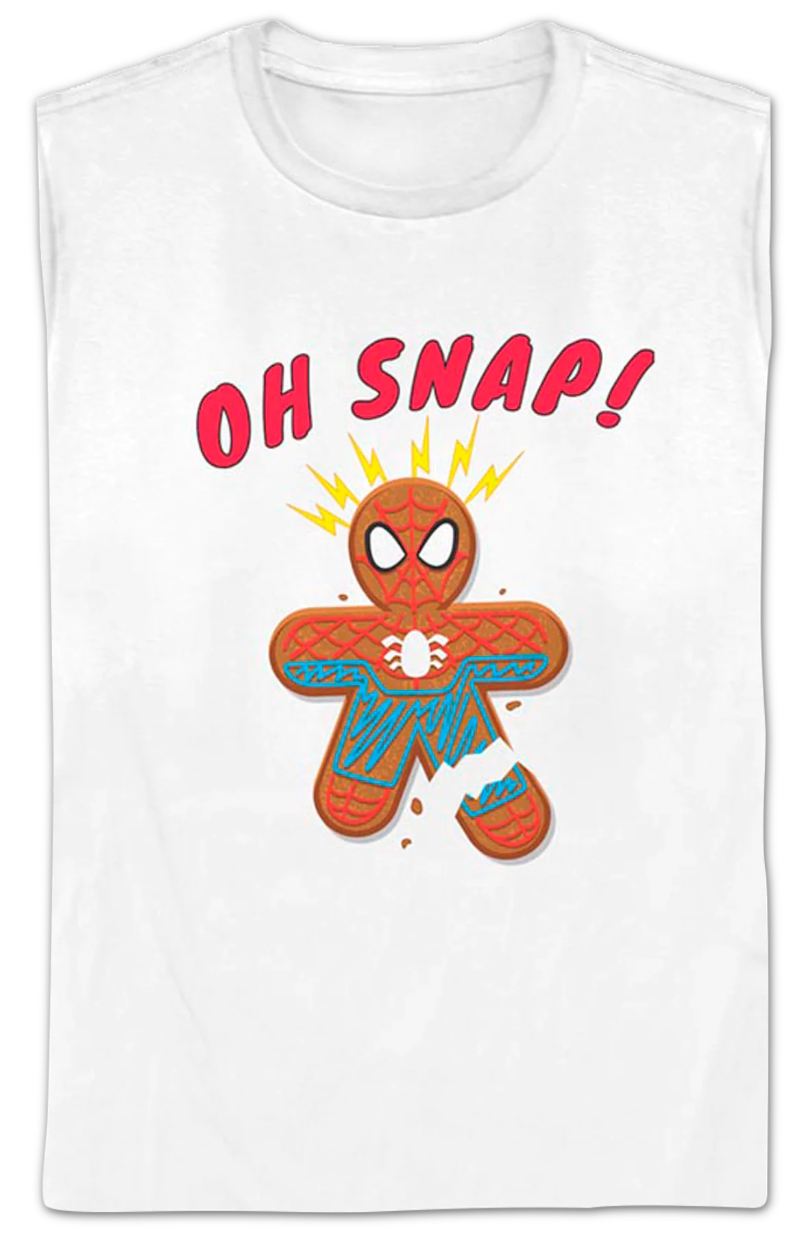 Womens Oh Snap Gingerbread Spider-Man Marvel Comics Shirt - Image 2