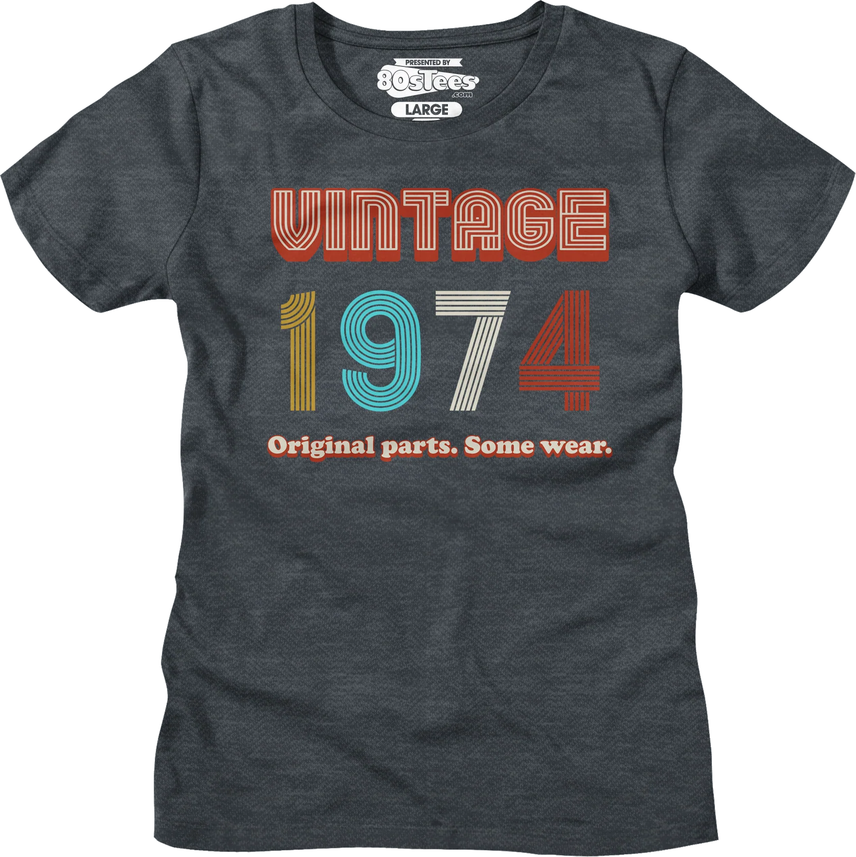 Womens Original Parts Some Wear Vintage 1974 Shirt