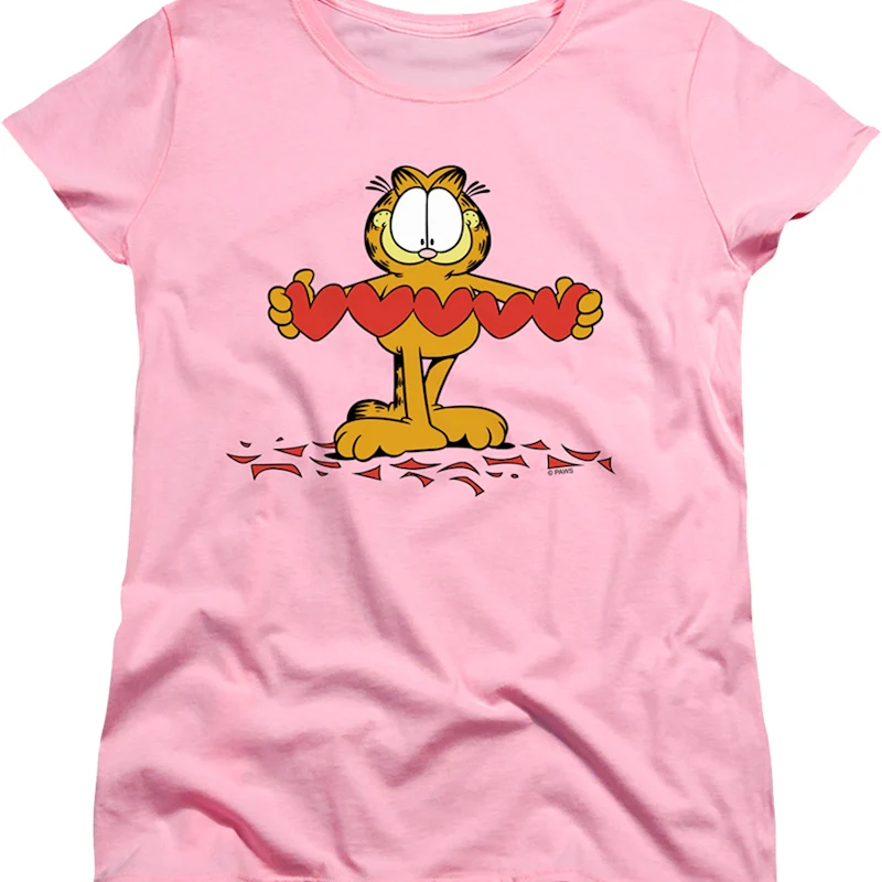 Womens Paper Hearts Garfield Shirt - Image 2