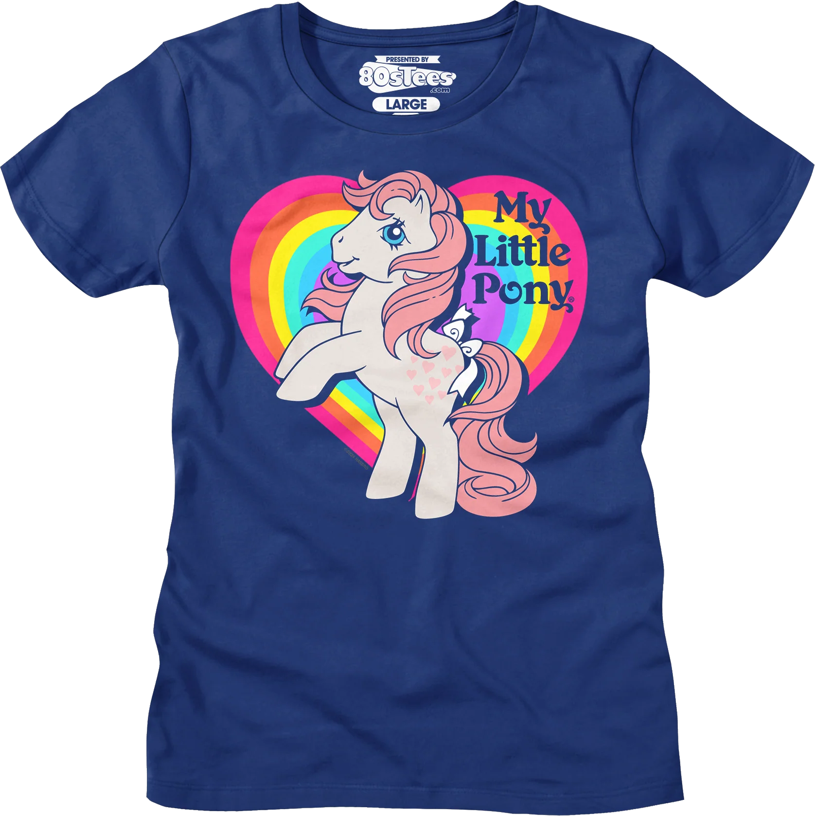 Womens Peachy Rainbow Heart My Little Pony Shirt - Image 3