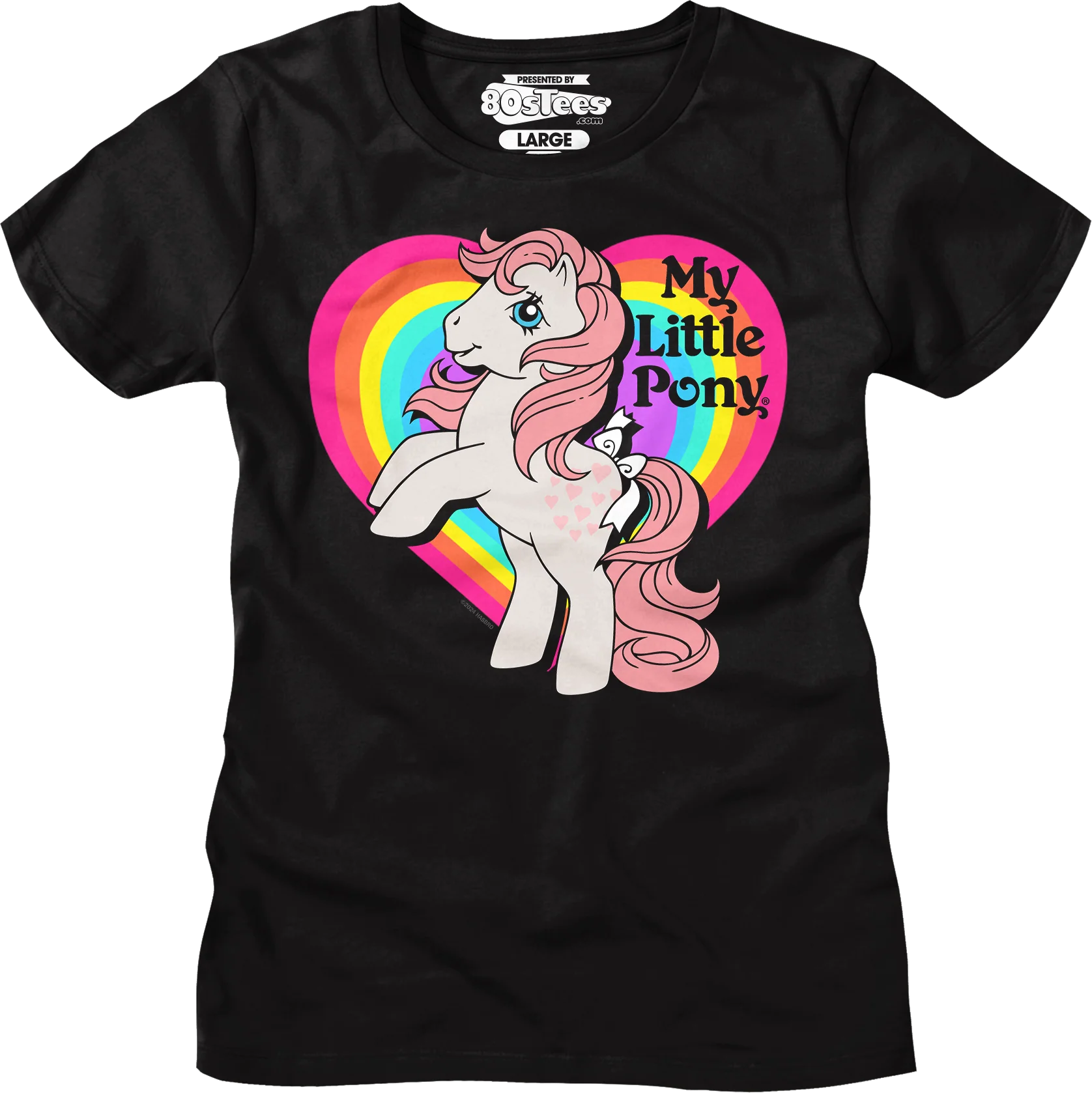 Womens Peachy Rainbow Heart My Little Pony Shirt - Image 5