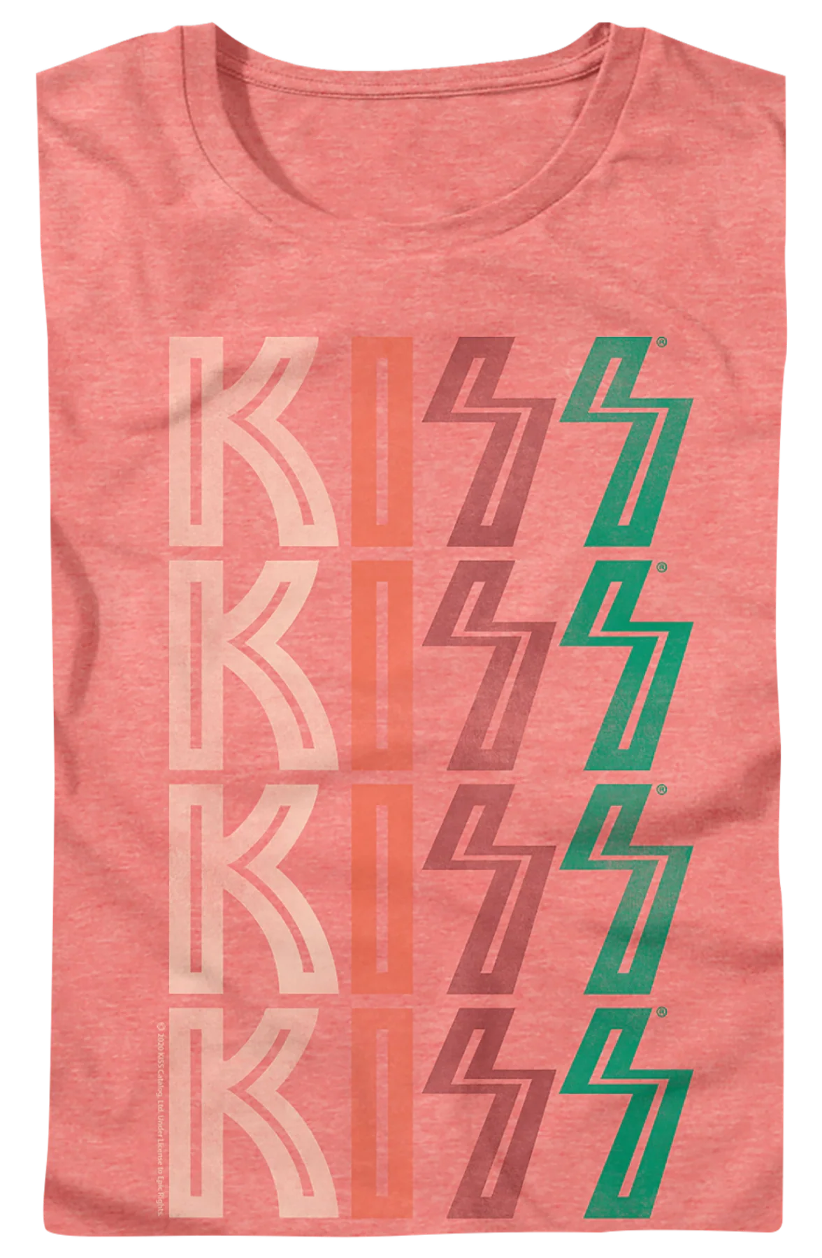 Womens Repeated Logo KISS Shirt - Image 2