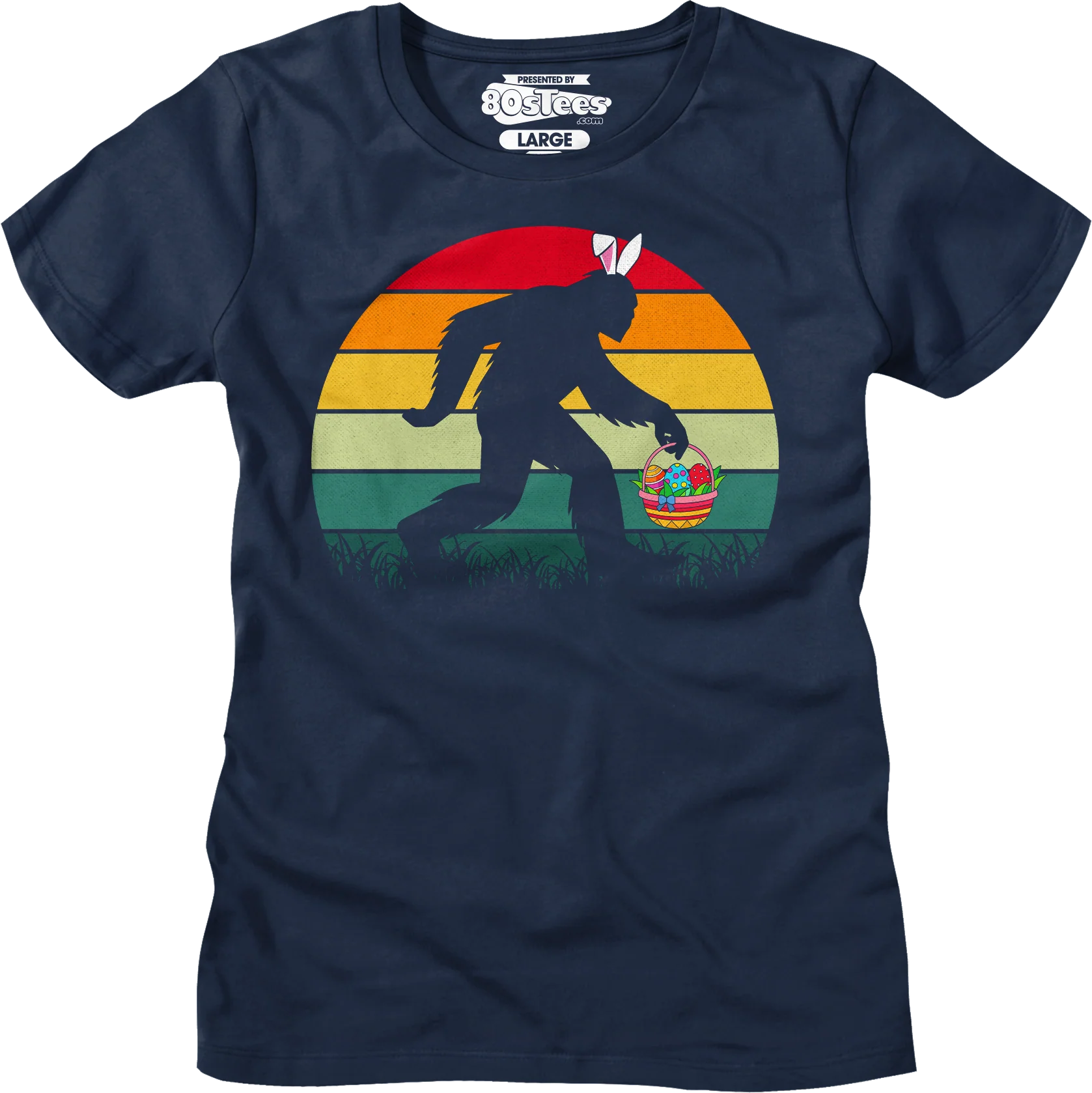 Womens Retro Easter Bigfoot Shirt - Image 6