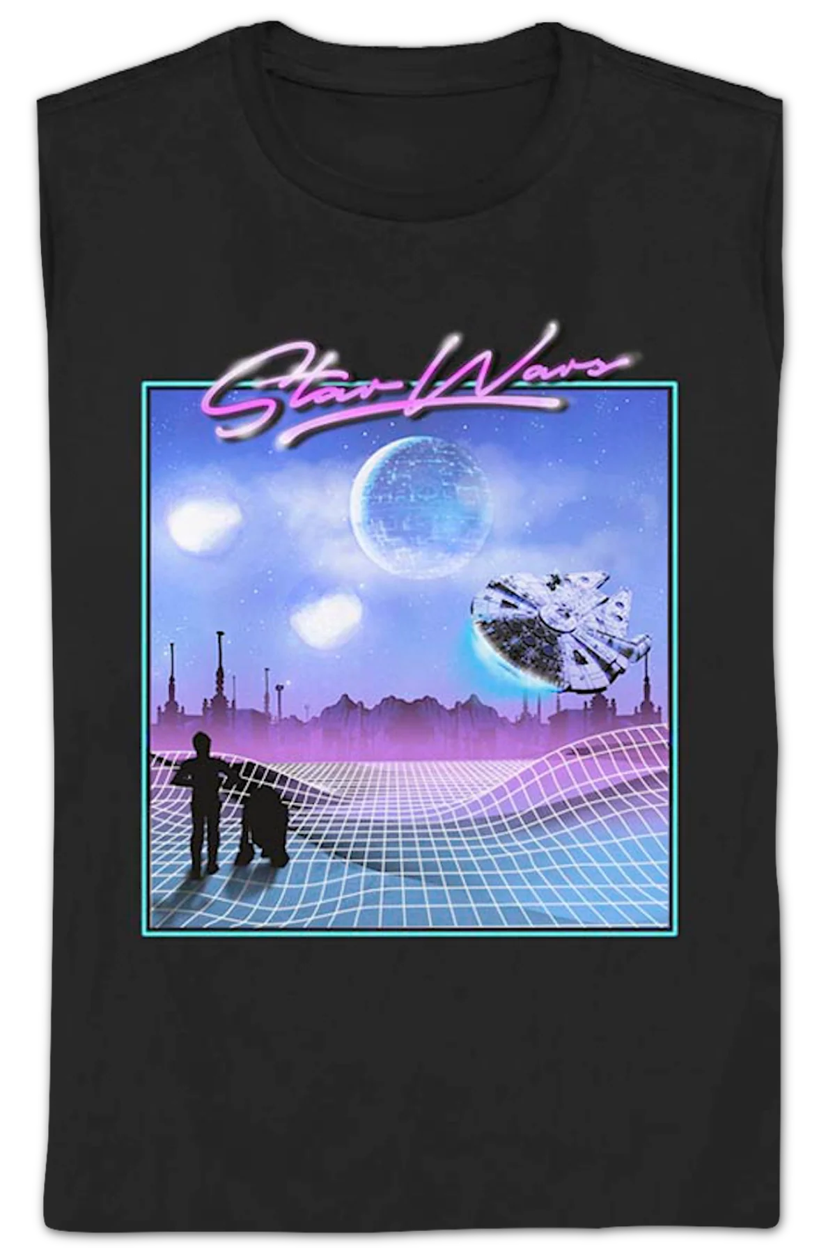 Womens Retro Millennium Falcon Flight Star Wars Shirt - Image 2