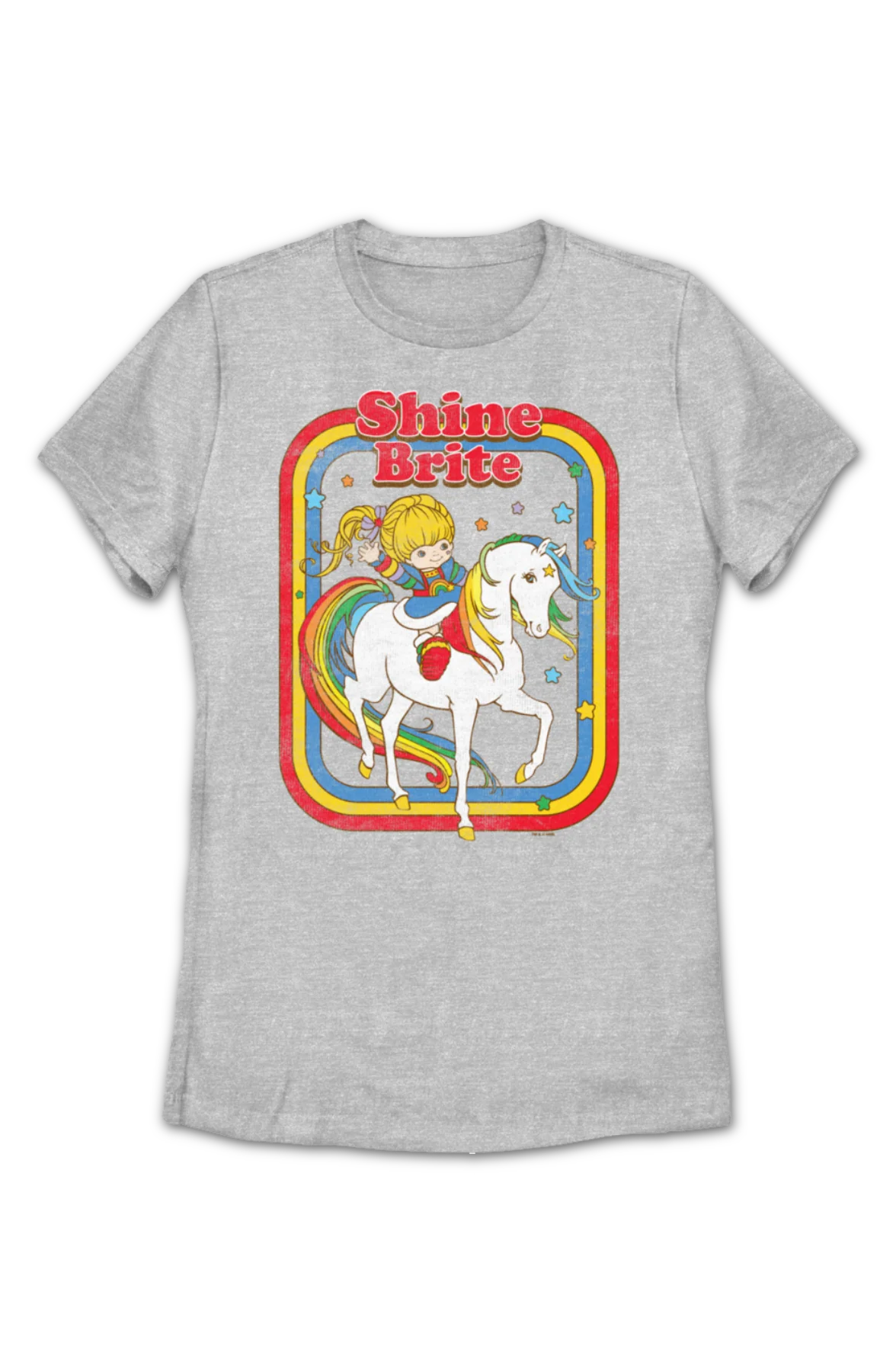 Womens Retro Shine Brite Rainbow Brite Shirt - Image 2