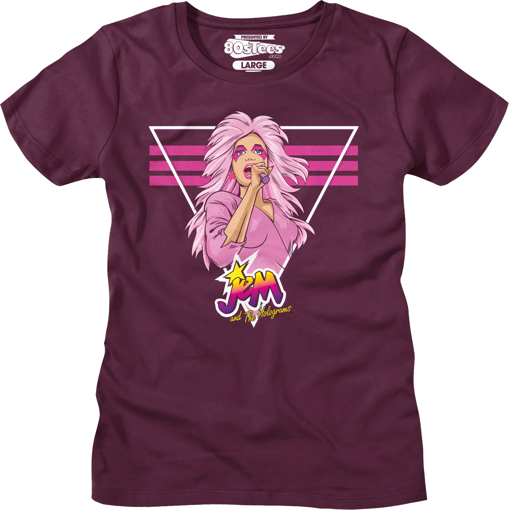 Womens Retro Singing Jem And The Holograms Shirt - Image 3