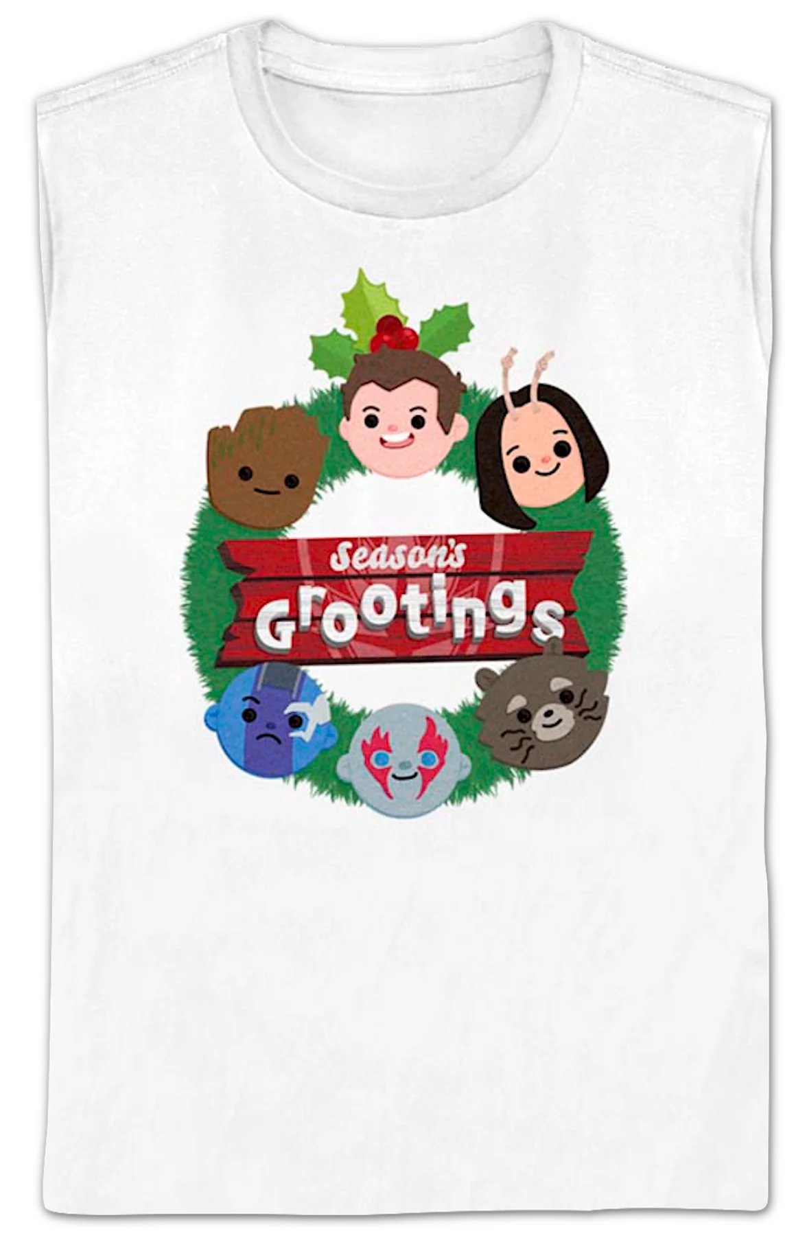 Womens Season's Grootings Guardians Of The Galaxy Marvel Comics Shirt - Image 2
