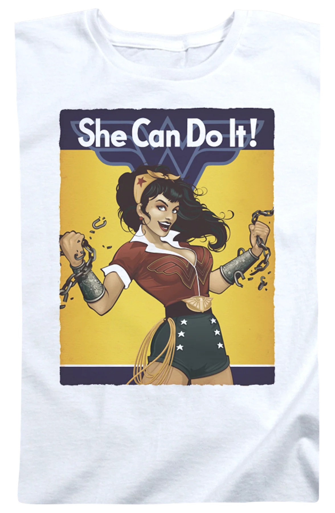 Womens She Can Do It Wonder Woman Shirt - Image 2
