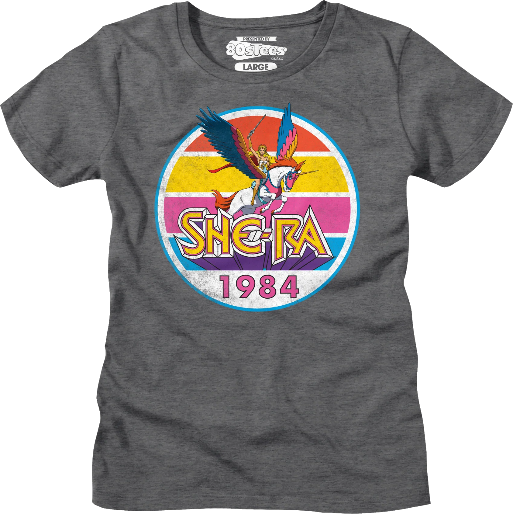 Womens She-Ra Vintage 1984 Stripes Masters of the Universe Shirt