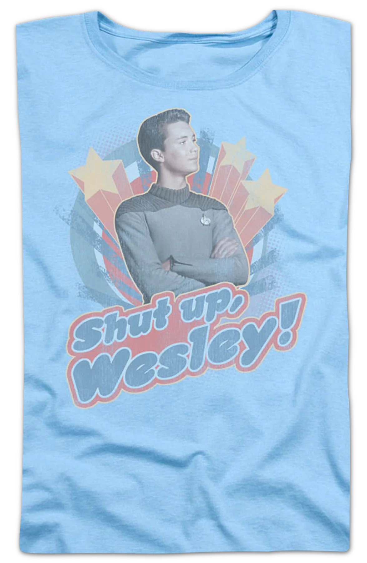 Womens Shut Up Wesley Star Trek The Next Generation Shirt - Image 2
