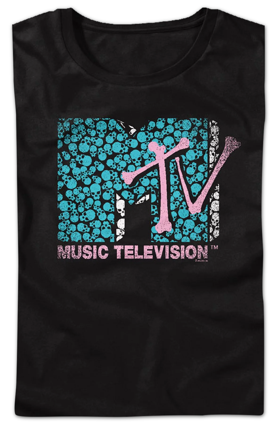 Womens Skulls Logo MTV Shirt - Image 2