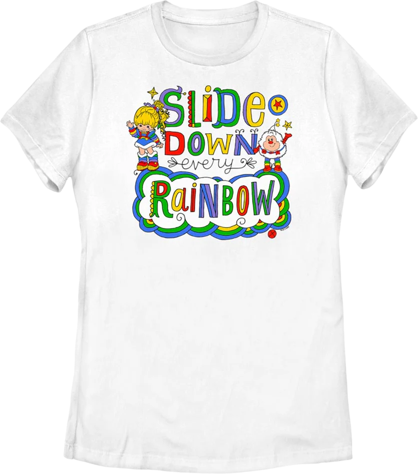 Womens Slide Down Rainbow Brite Shirt
