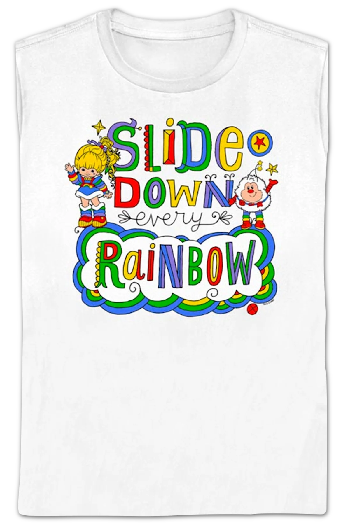 Womens Slide Down Rainbow Brite Shirt - Image 2
