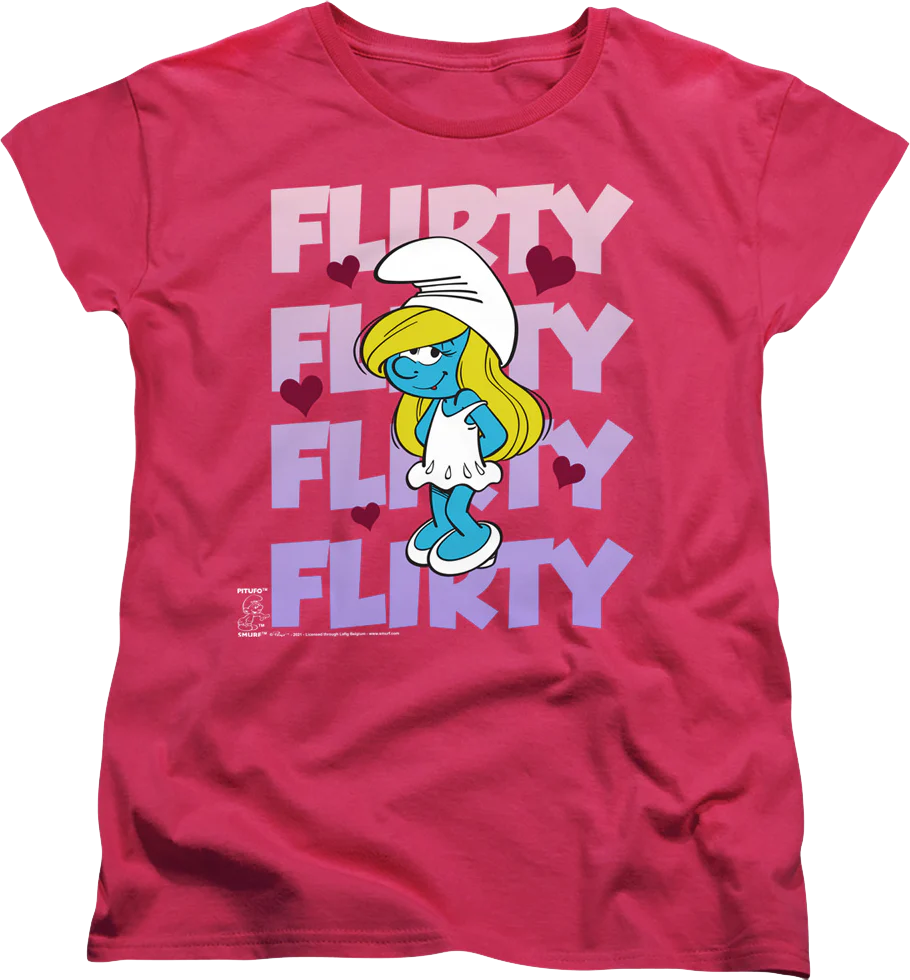 Womens Smurfette Flirty Smurfs Shirt