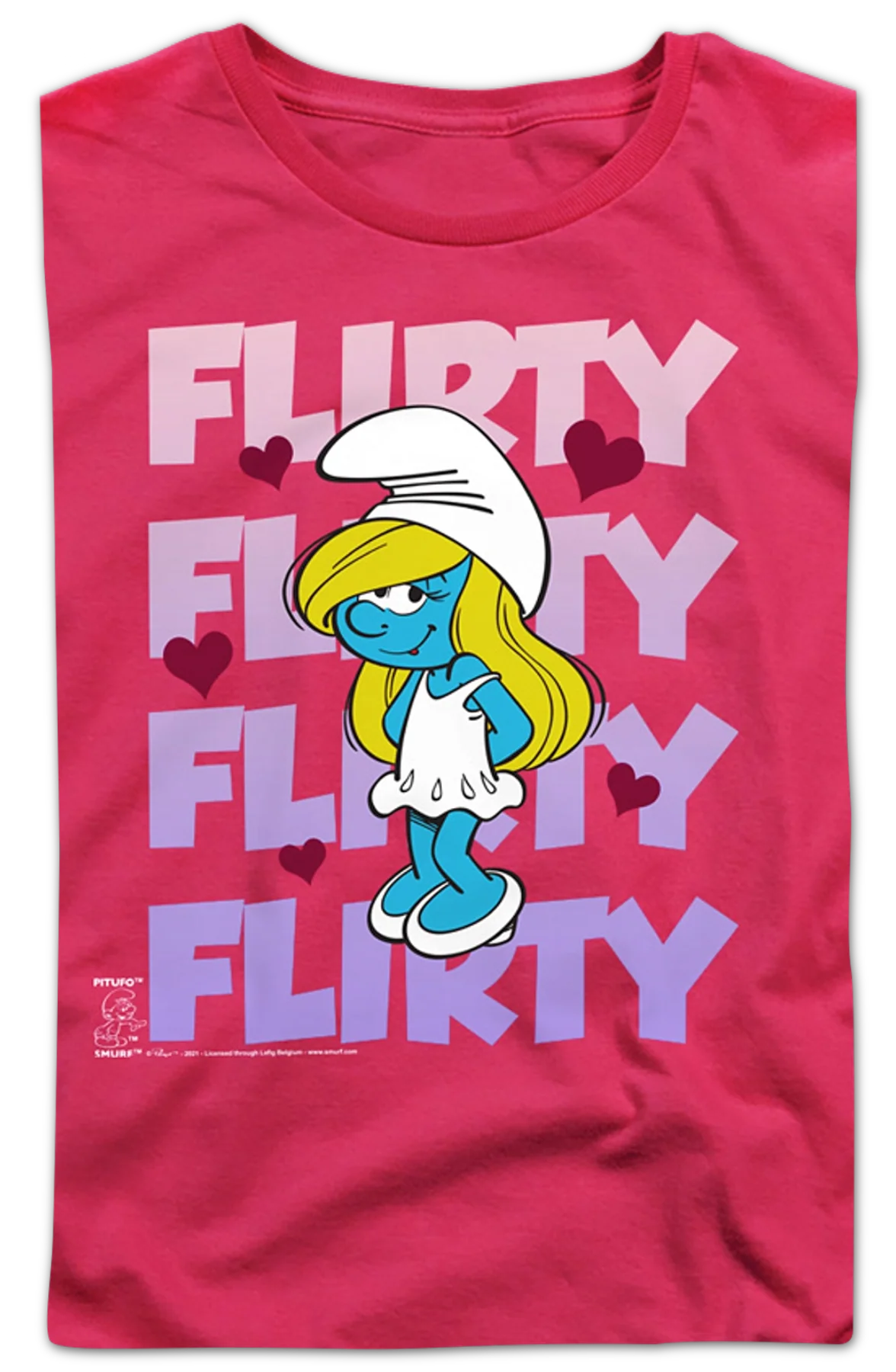 Womens Smurfette Flirty Smurfs Shirt - Image 2