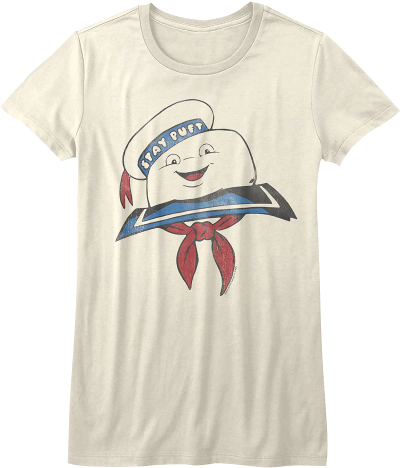 Womens Stay Puft Marshmallow Man Real Ghostbusters Shirt