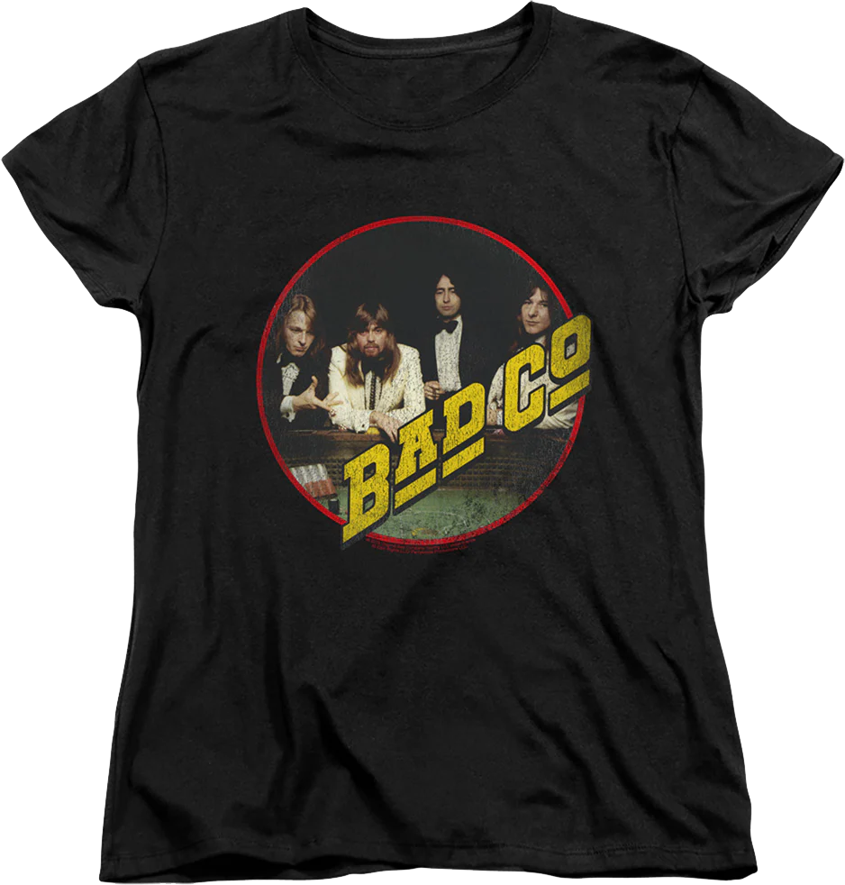 Womens Straight Shooter Vinyl Jacket Sleeve Bad Company Shirt