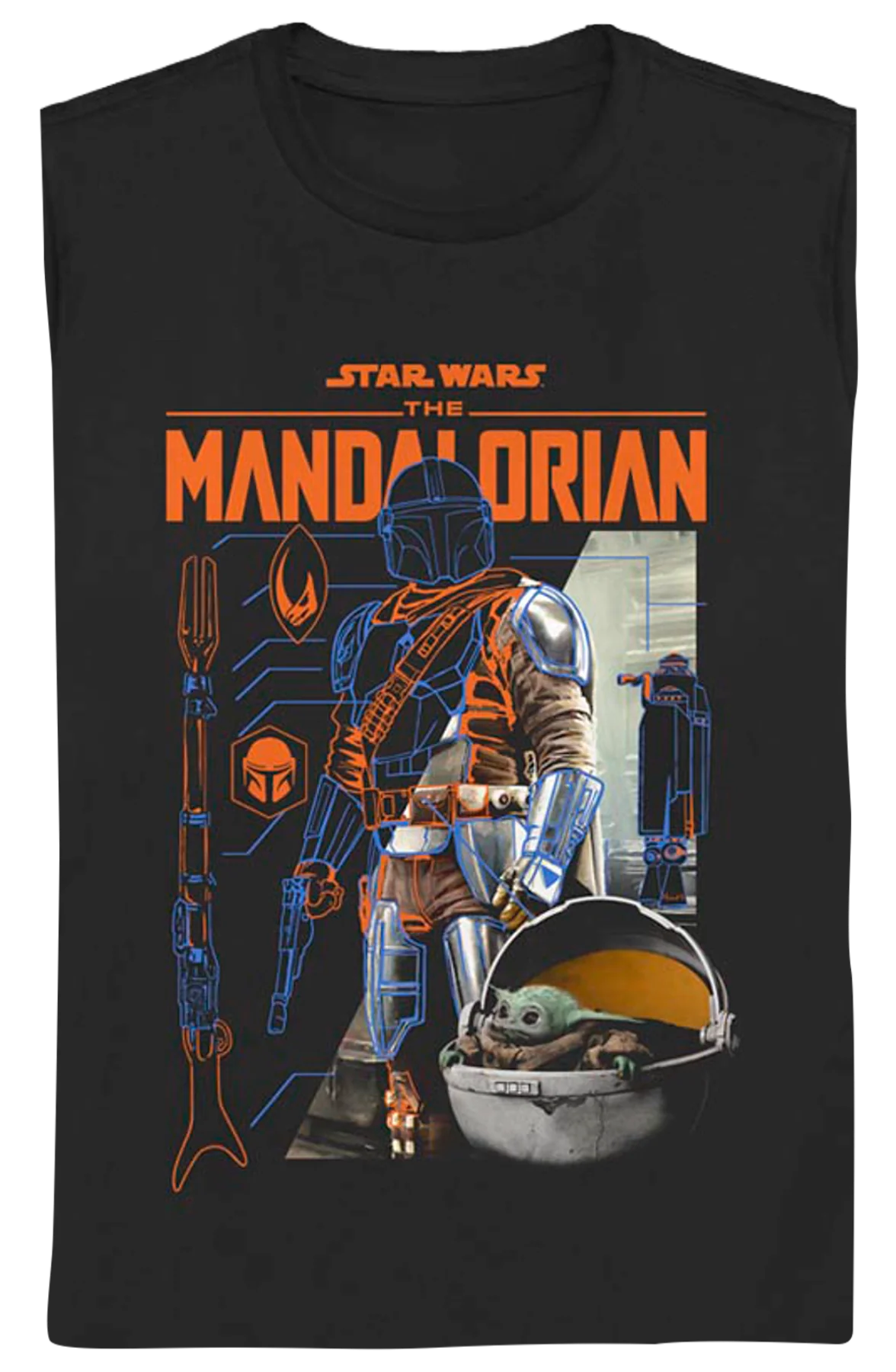 Womens The Mandalorian Outlines Star Wars Shirt - Image 2
