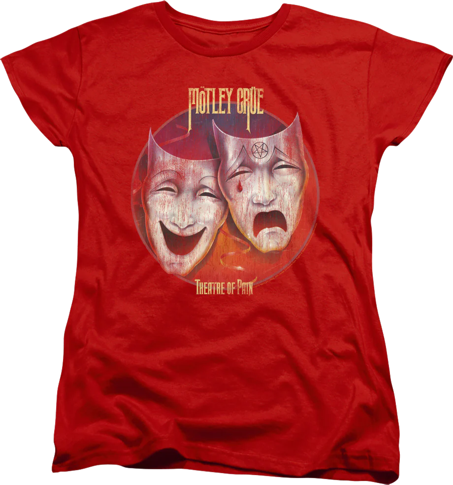 Womens Theatre Of Pain Album Cover Motley Crue Shirt