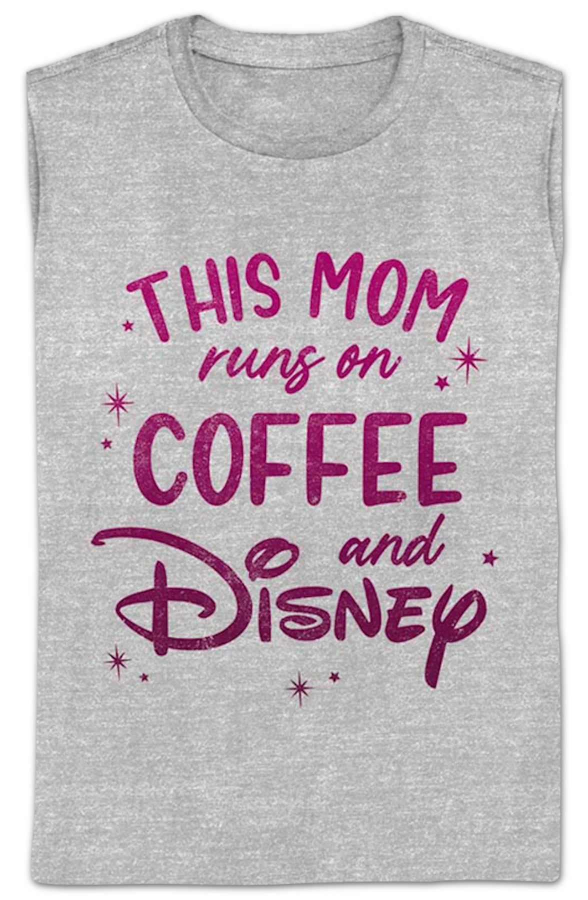 Womens This Mom Runs On Coffee And Disney Shirt - Image 2