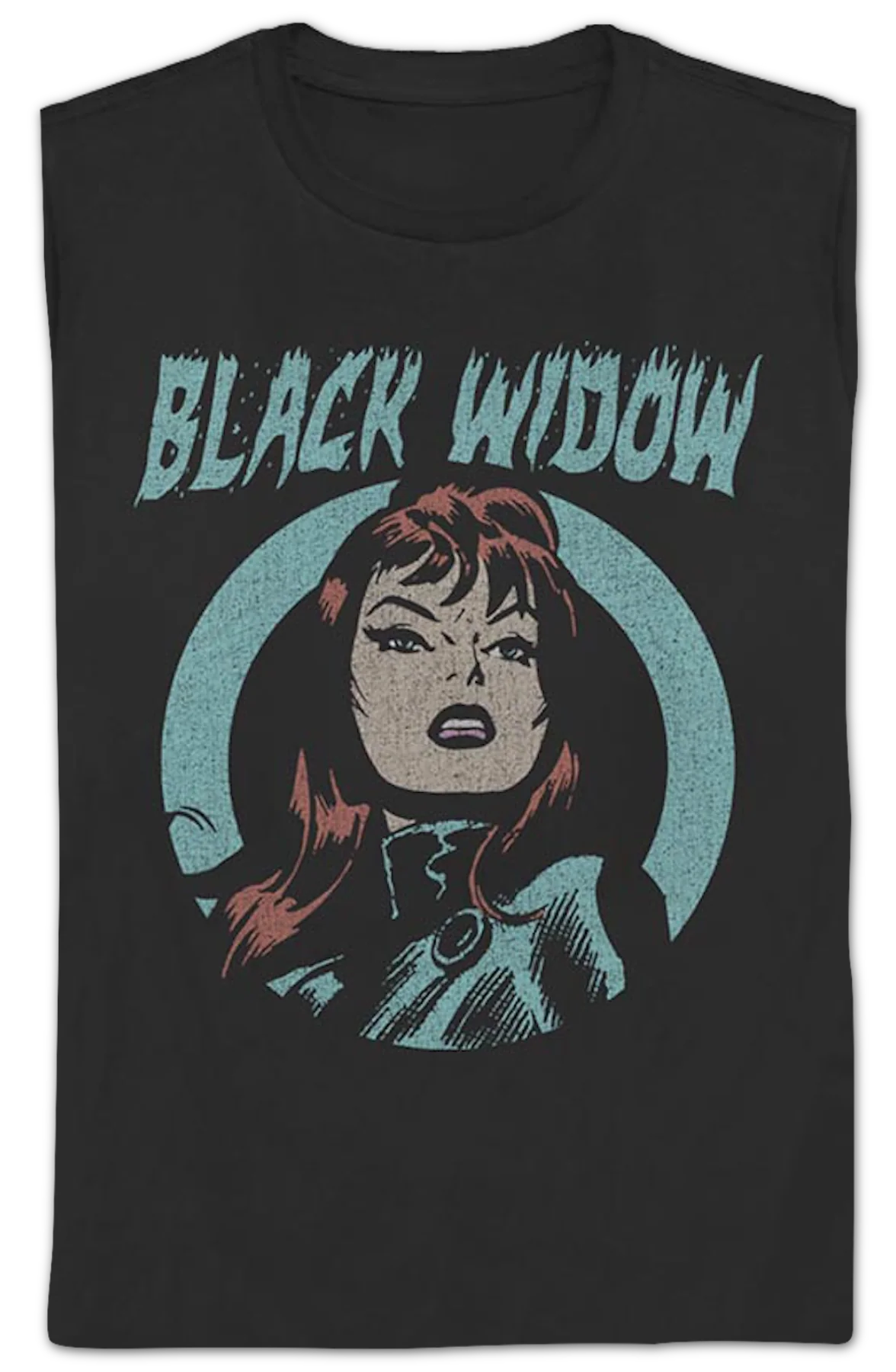 Womens Vintage Black Widow Marvel Comics Shirt - Image 2