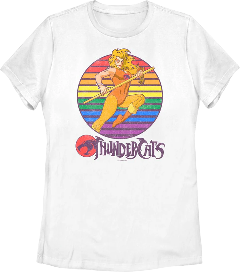 Womens Vintage Cheetara Action Pose ThunderCats Shirt