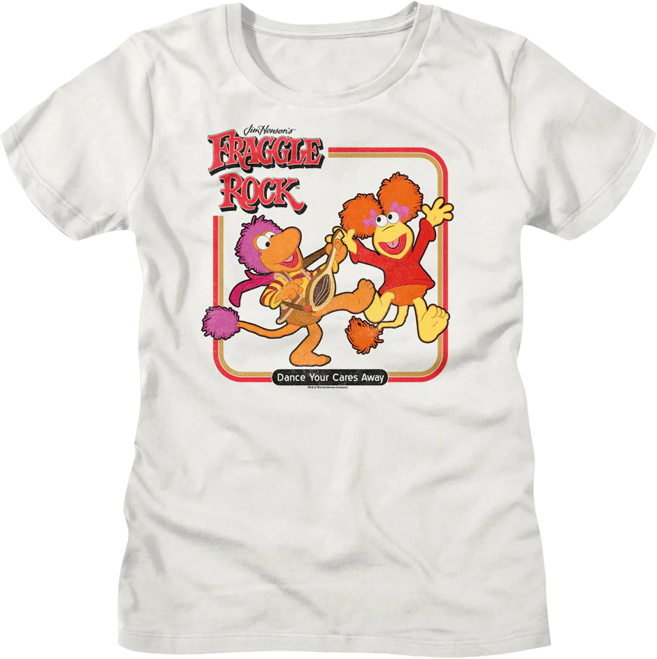 Womens Vintage Dance Your Cares Away Fraggle Rock Shirt