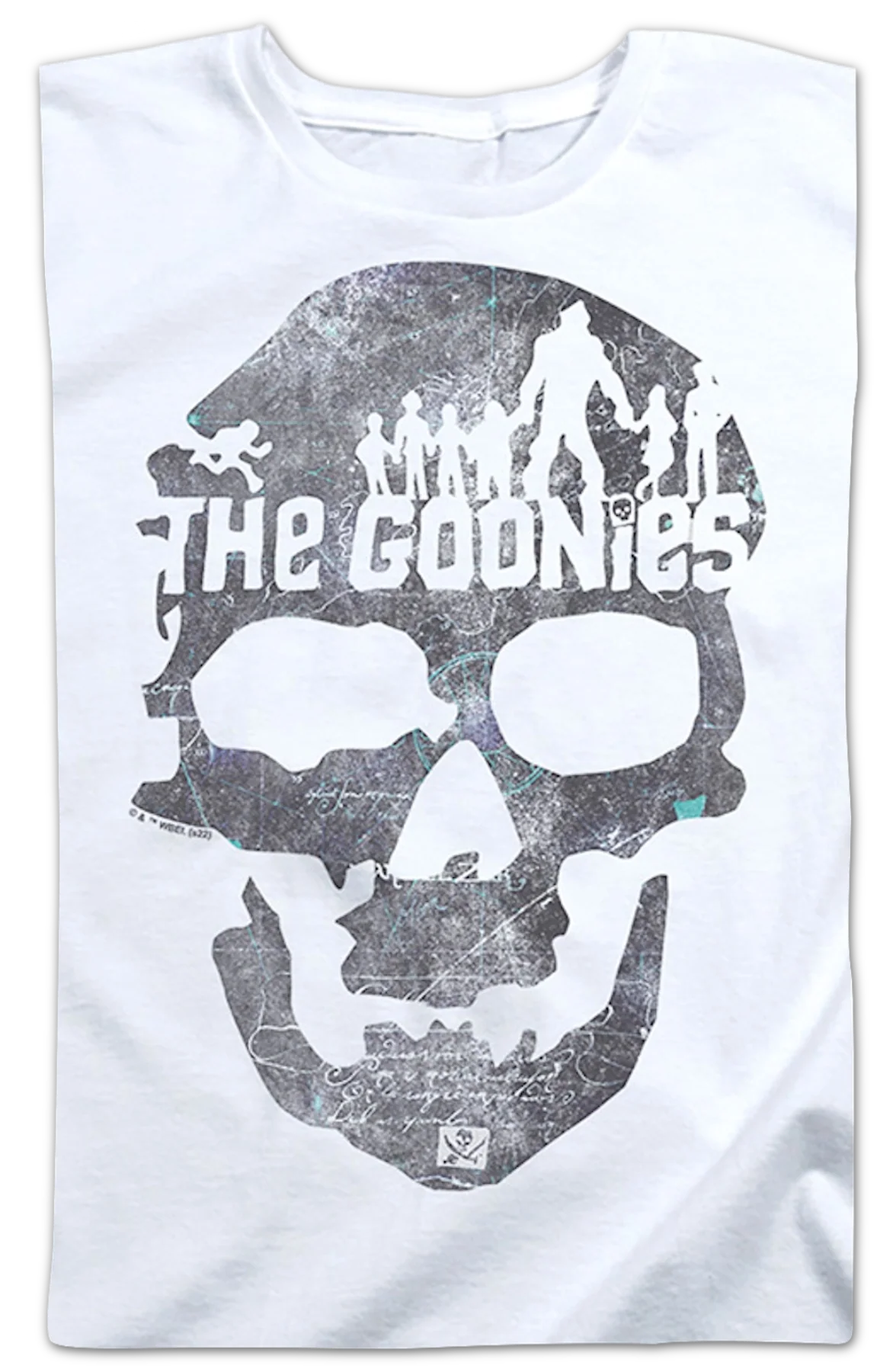 Womens White Skull Silhouettes Goonies Shirt - Image 2