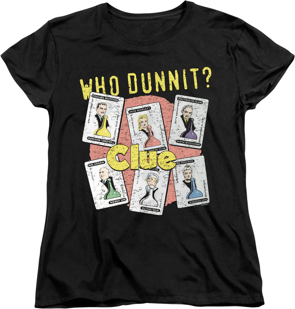 Womens Who Dunnit Clue Shirt