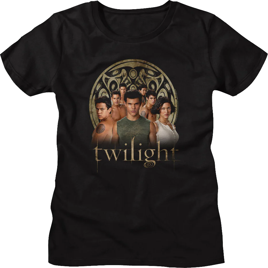 Womens Wolf Pack Group Photo Twilight Shirt
