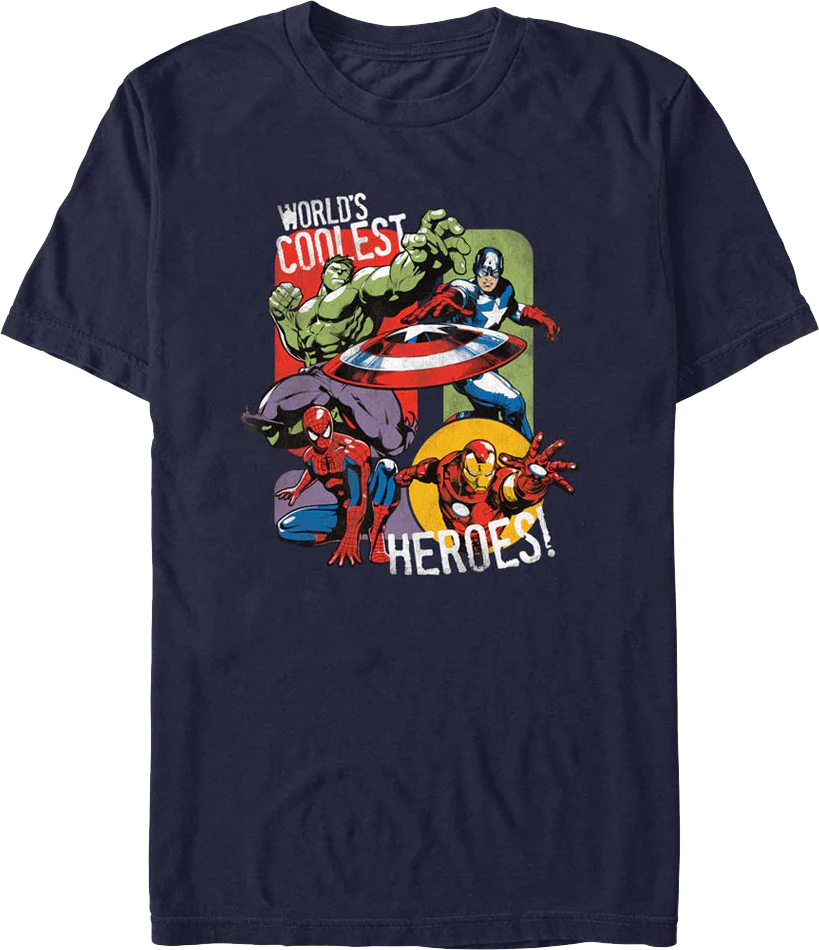 World's Coolest Heroes Marvel Comics T-Shirt