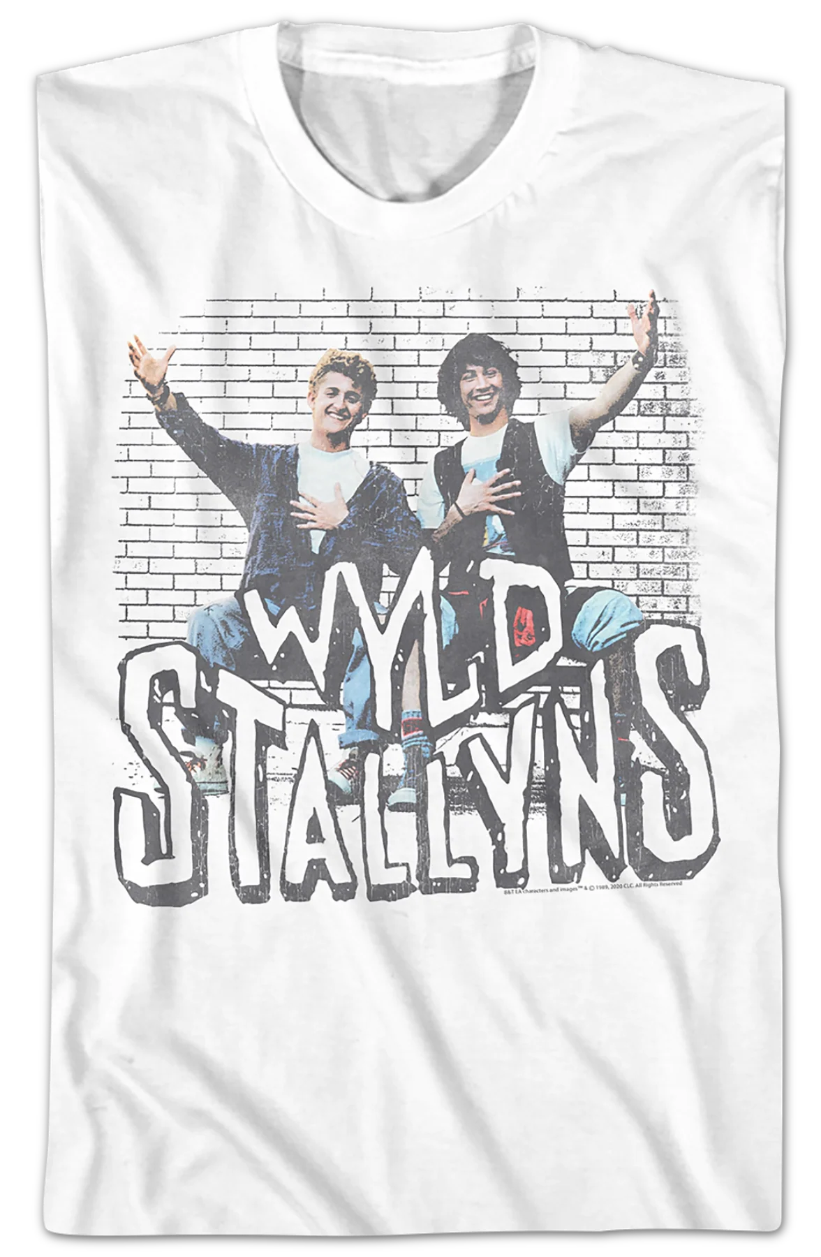 Wyld Stallyns Brick Wall Bill and Ted's Excellent Adventure T-Shirt - Image 2