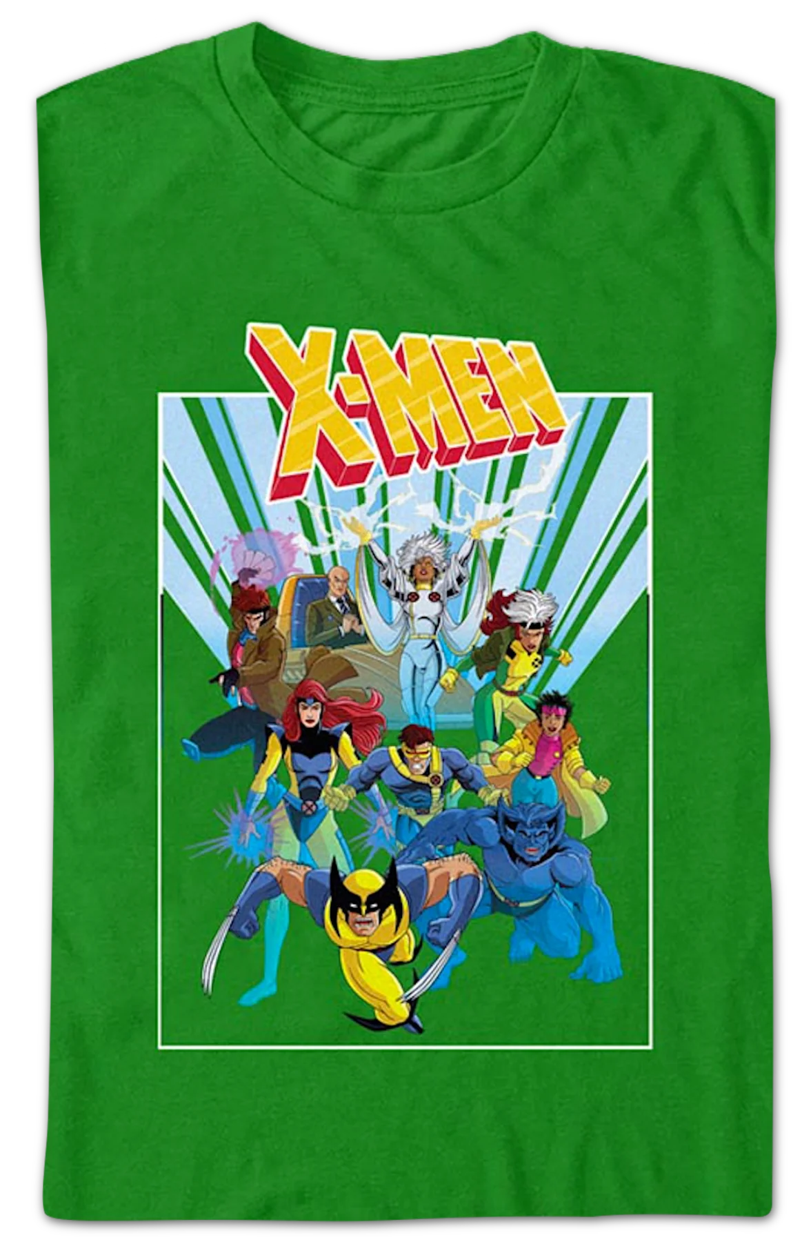 X-Men 90's Cartoon Cast Marvel Comics T-Shirt - Image 2