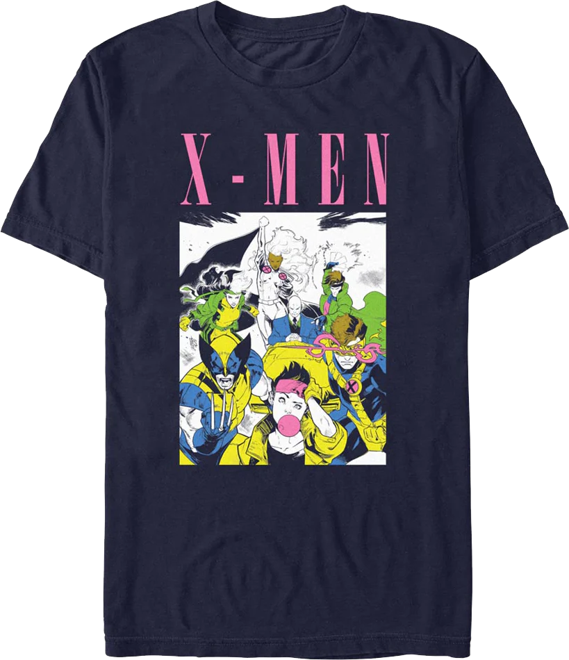 X-Men Group Illustration Marvel Comics T-Shirt