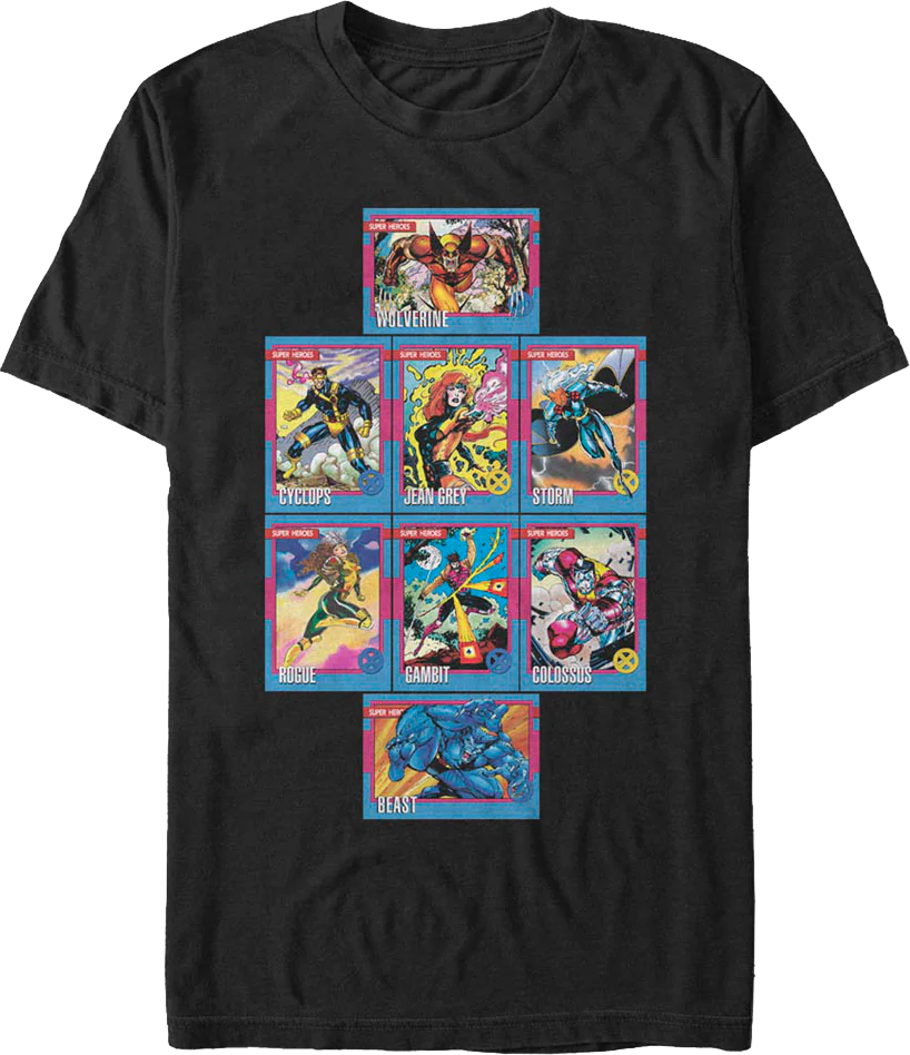 X-Men Trading Cards Marvel Comics T-Shirt